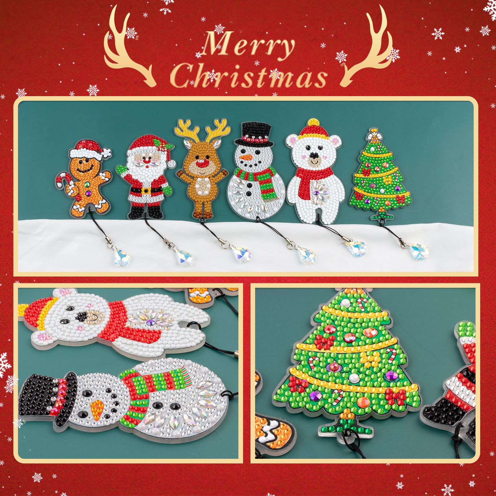 Broderie Diamant - Marque-Page de Noël de broderies diamants - j'adore la broderie diamant