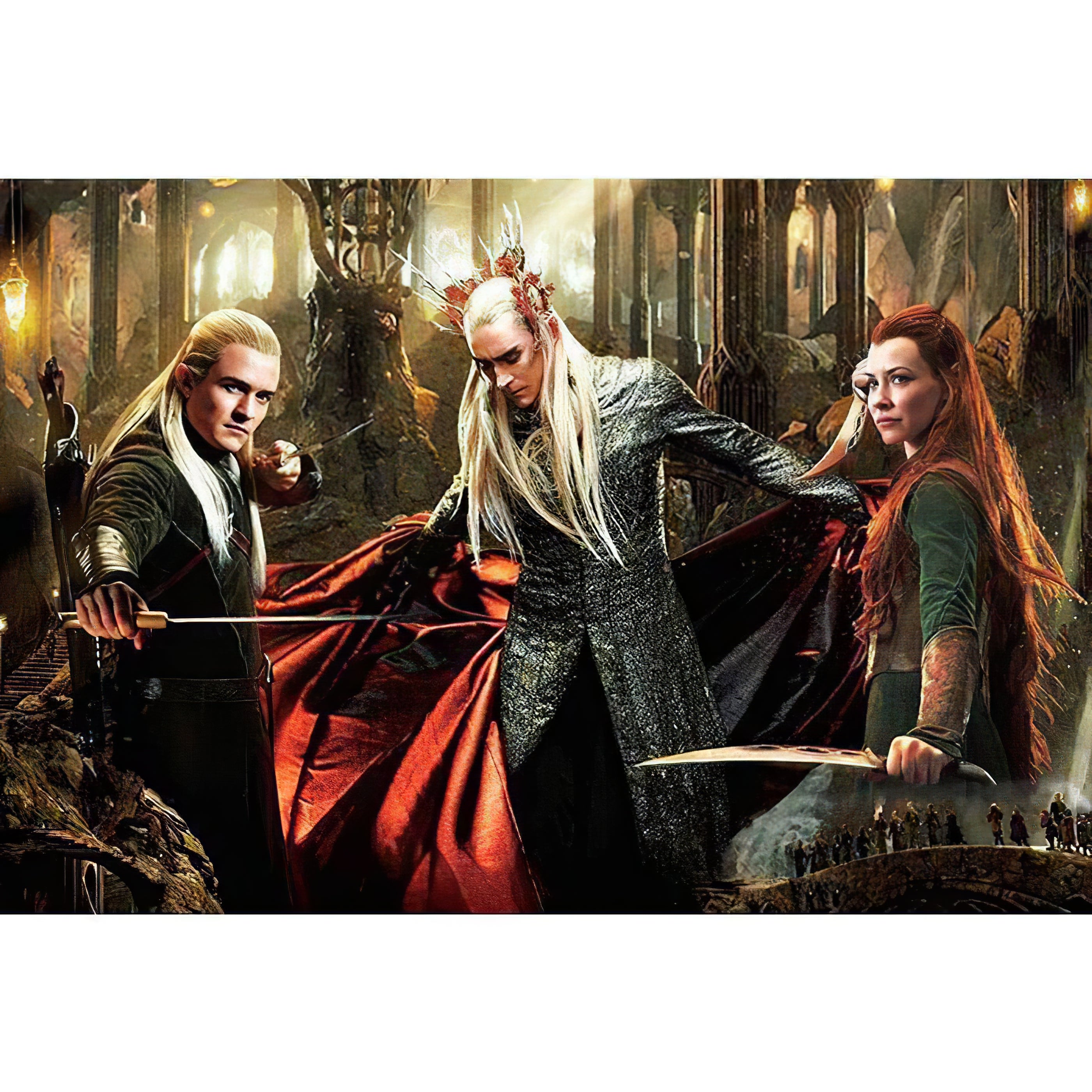 Entrez dans la terre du milieu avec legolas et ses compagnons dans cette broderie diamant.  Legolas, Tauriel et Thranduil du Hobbit - j'adore la broderie diamant