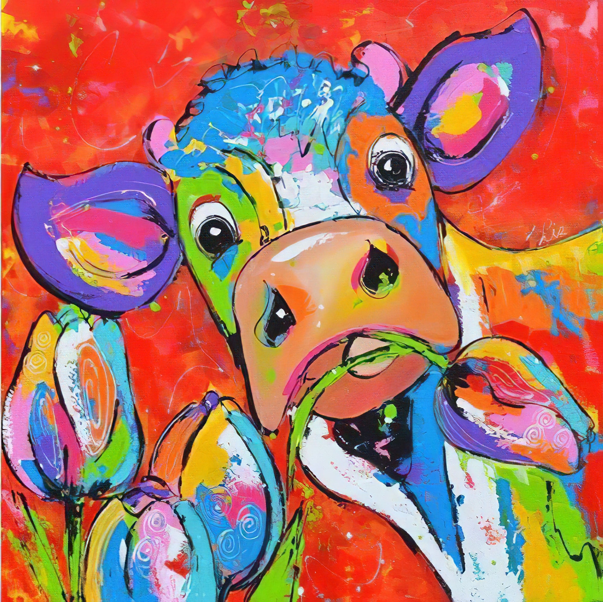 Vache colorée
