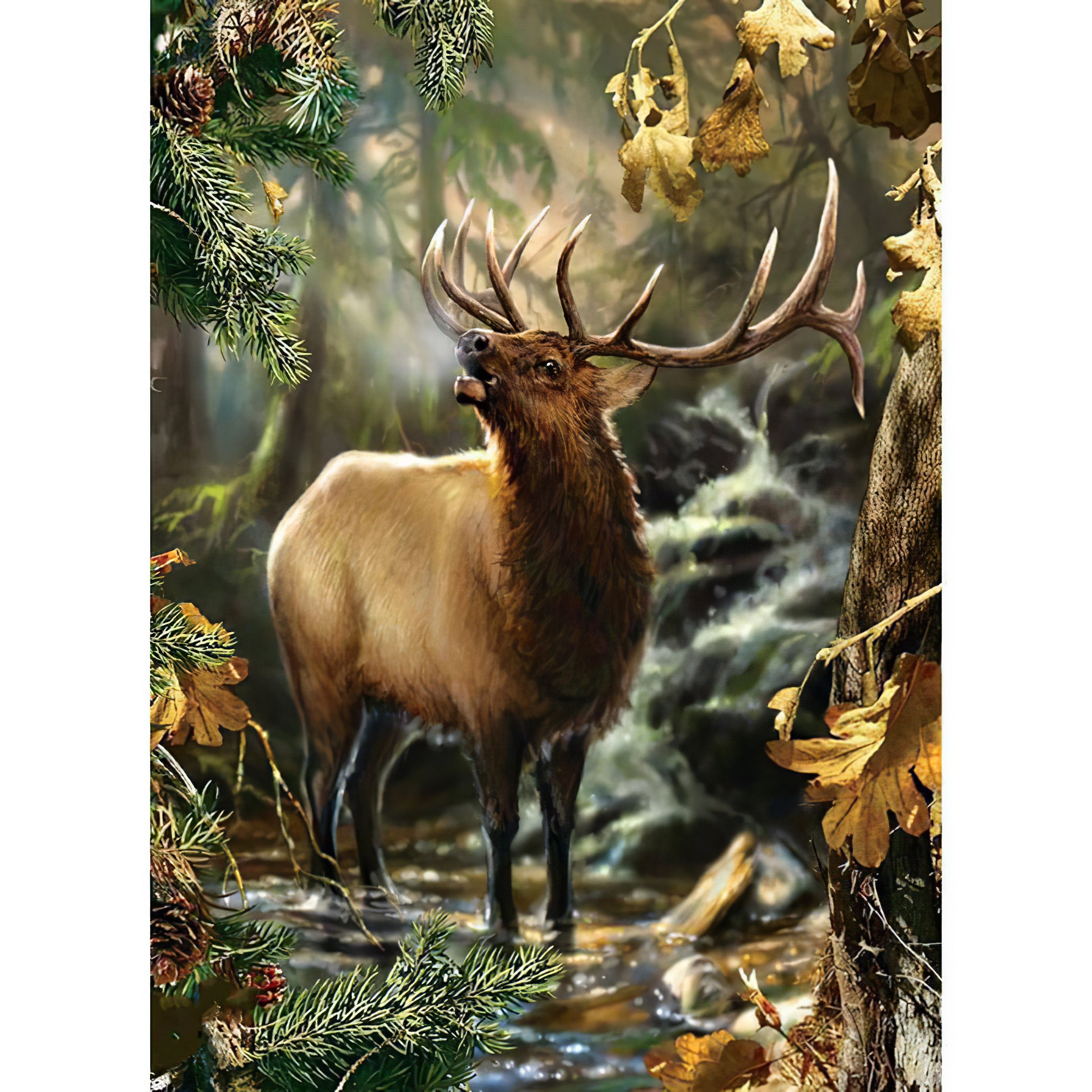 Révéler la majesté et l’harmonie des wapiti comme un membre de la nature dans cette broderie diamant. Wapiti - j'adore la broderie diamant