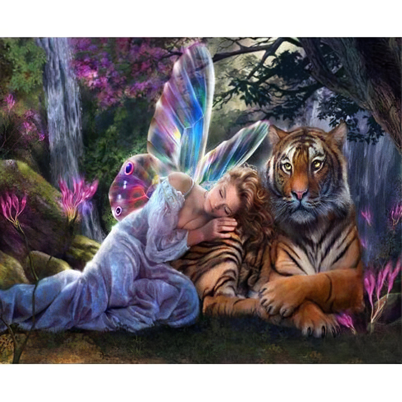 Angel Girl With Tiger.